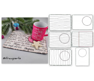 ADVENTSKALENDER 20. Dezember - Stickserie ITH - MugRugs Basic 5 Doodle Streifen